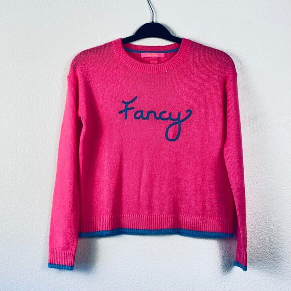 Lilly Pulitzer Other - Lilly Pulitzer Charlton FANCY Sweater‎ Girls XXS Pink Topaz Fancy Chainstitch